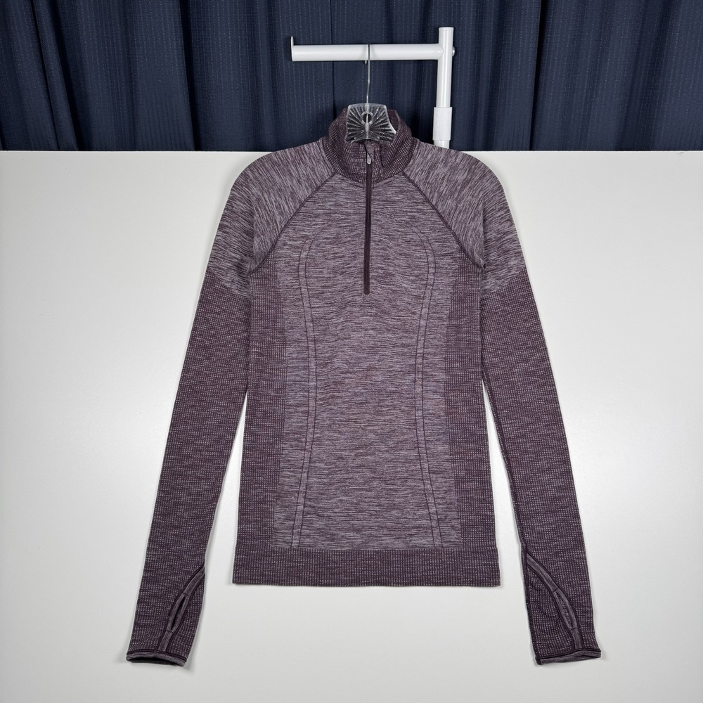 LULULEMON Swift 1/2 Zip Pullover Heathered Purple - Small ? - 25.5 x 14.5